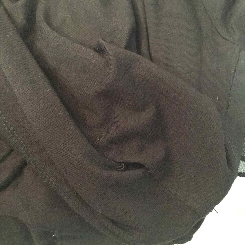 Black Tee Shirt with Ruffles - Picture 7 of 8